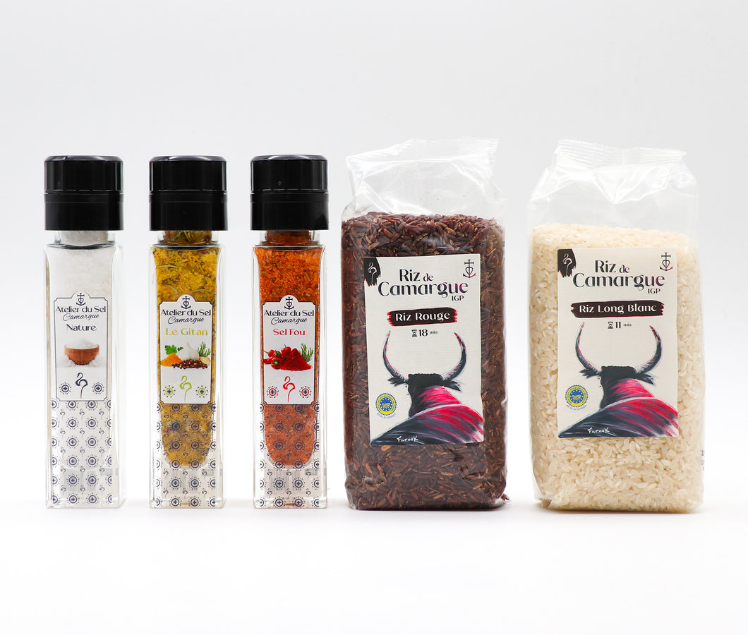 Coffret Camargue - Mix Moulins à Sel Aromatisé et Riz